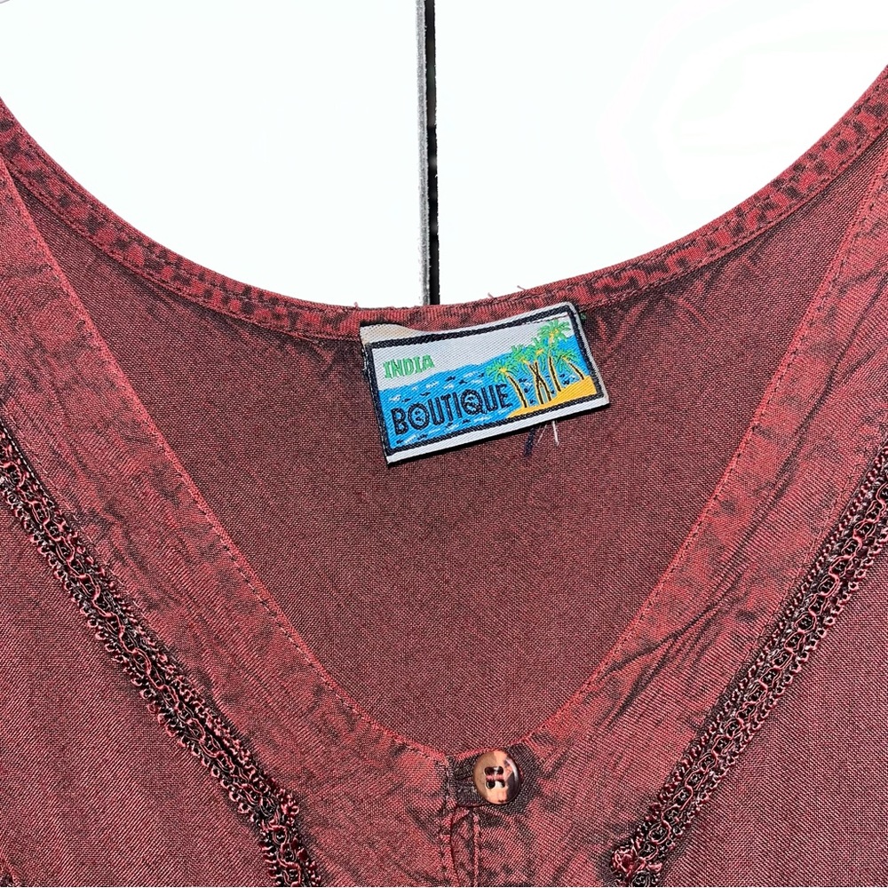 India Boutique free size burgundy jumper dress - Picture 3 of 14